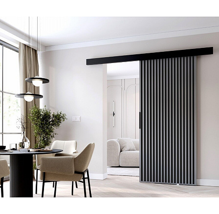 Posuvné dveře STANDART MIX L90, Šedá/Černá