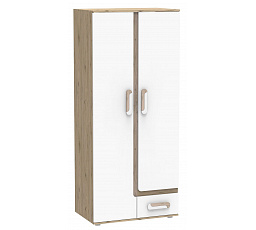 Šatní skříň APETITO 01, Dub/Bílá
