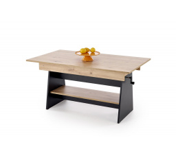 Jídelní stůl ERIKA, dub artisan / černý