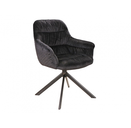 Jídelní židle otočná ASTORIA VELVET, černý Bluvel 19/černý mat
