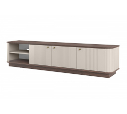 VESPER RTV 187 3D - kašmír mdf / ořech / zlaté úchyty / sokl