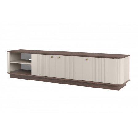 VESPER RTV 187 3D - kašmír mdf / ořech / zlaté úchyty / sokl