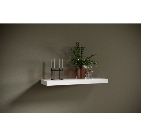 Závěsná police ANDREA 80x26 White Shine
