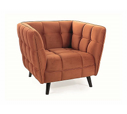 Křeslo CASTELLO 1 VELVET, Skořicový Bluvel 4215/Wenge