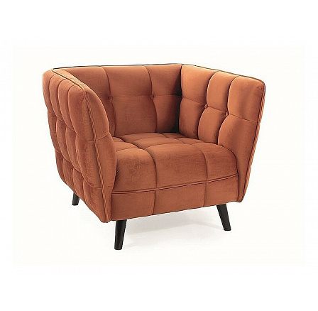 Křeslo CASTELLO 1 VELVET, Skořicový Bluvel 4215/Wenge