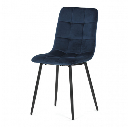 Jídelní židle, modrá, sametová látka, CT-281 BLUE4