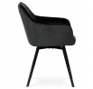 Jídelní židle, černá, sametová látka, DCH-425 BK4