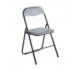 Skládací židle velvet šedá J-6 V