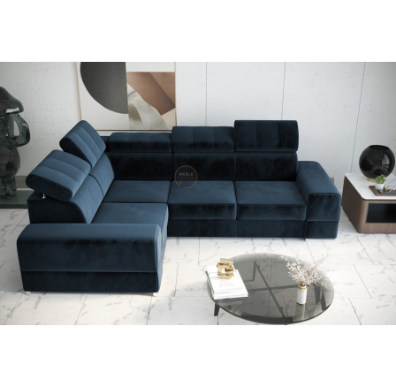 Rohová sedací souprava ROYAL II 280×210 - modrá , levá