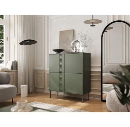 Komoda TRESSE 4D, zelená