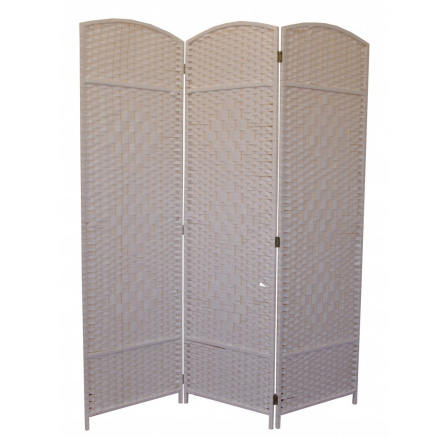 Paravan provázkový třídílný barva bílá