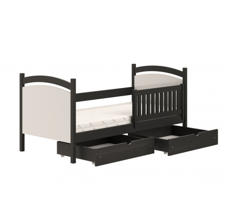 Postel dětská s tabulí na malování Amely - Barva Černý, rozměr 80x180
