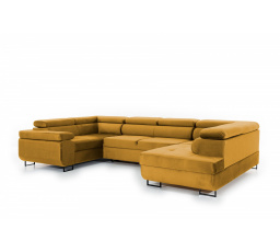 Rohová sedačka Annabelle U s funkcí spaní / černé nohy