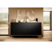 Komoda Nicole, černý mat / zlaté nohy