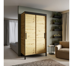 Posuvná skříň BRIG 120 Artisan+Černá