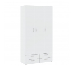 Šatní skříň BASIC 3D4S, Bílá