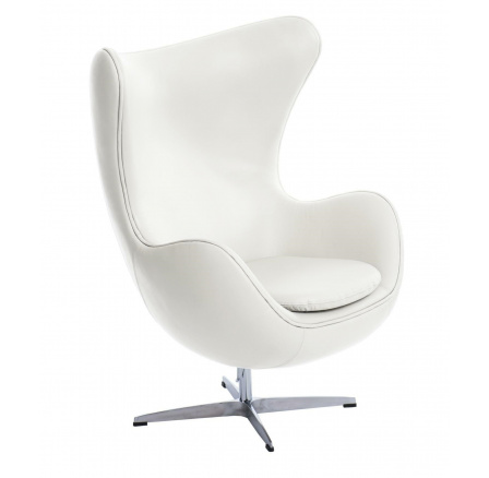 Křeslo Vejce bílá kůže 01 Premium Křeslo Vejce bílá kůže 01 Premium