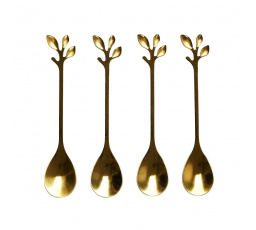 Sada 4 lžiček Gold Leaf