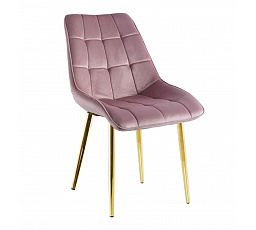 Židle velvet růžová / zlaté nohy J262-1