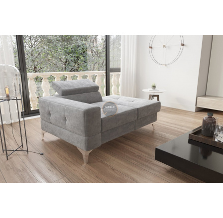 Sofa lenoška TOSCANIA 135 cm - šedá, pravá strana