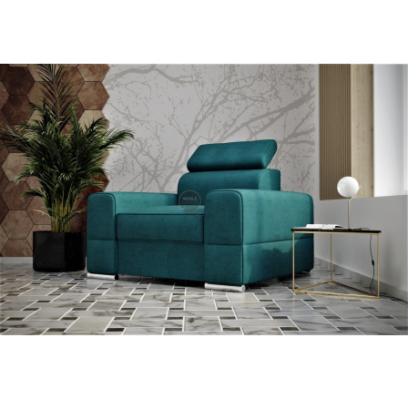 Křeslo ROYAL 114 cm - tyrkysová