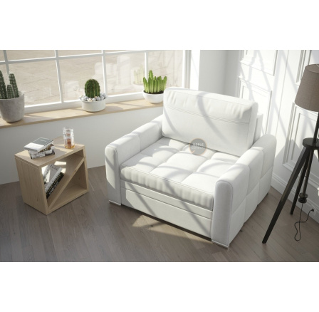 Křeslo VERONA 105 cm - bílá eko kůže