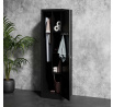 Kovová úklidová skříň AGNES, 500 x 1850 500 mm, černá
