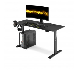 Herní stůl 140 cm s nastavitelnou výškou  X-TENSIO černý