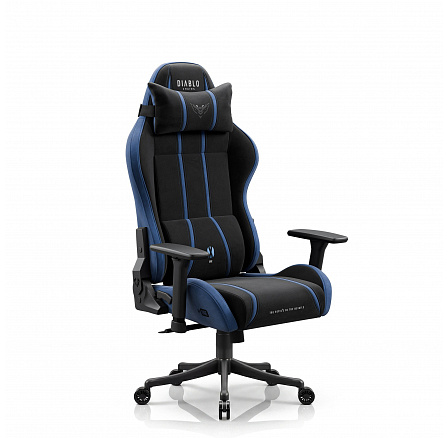 Herní křeslo látkové černo-modré Diablo X-One 2.0 Night Blue Small