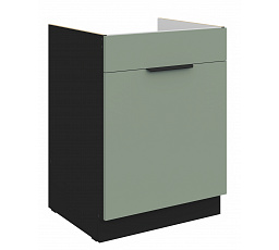 Dolní skříňka ARIA - 60 ZL 1S BB, Černá/Aquamarine