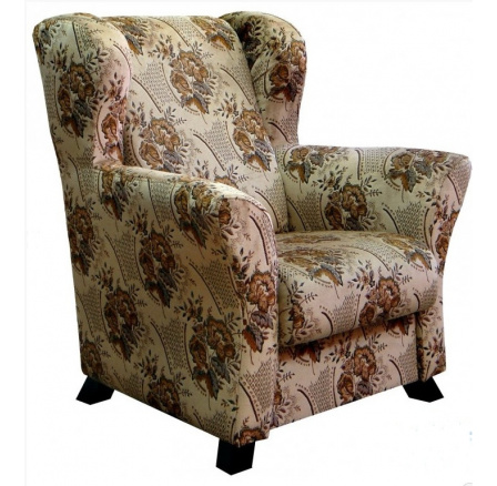 Křeslo ušák Gent belgický plyš Křeslo ušák Gent belgický plyš