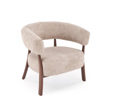 Křeslo UDON, Cappuccino/Ořech