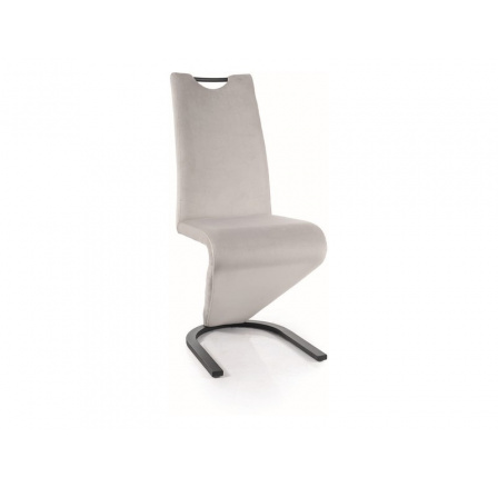 ŽIDLE H090 SAMETOVÝ ČERNÝ RÁM / J. BLUVEL GREY 03