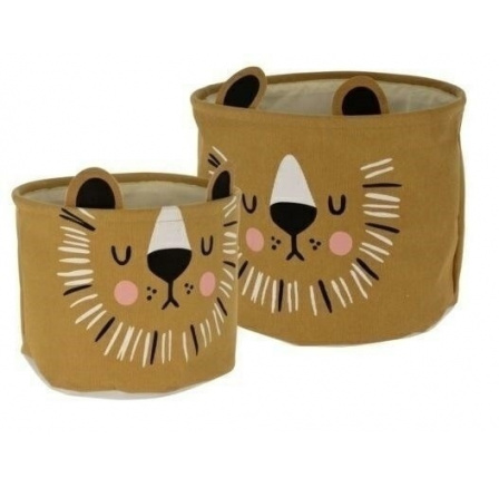 Sada 2 košů Lev z tkaniny Sada 2 košů Lev z tkaniny