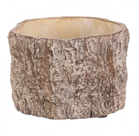 Obal betonový - imitace dřevěné kůry, vel. S, hnědý