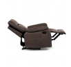 Polohovací křeslo, hnědá, látka vintage, TV-4092 BR3