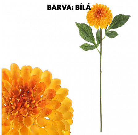 Chryzantéma - umělá řezaná květina, barva bílá