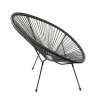 Křeslo odpočinkové - technoratan černé K15-FXJG