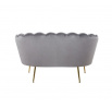 Sofa SF1-FXJG sametová šedá , nohy zlaté