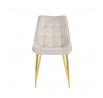 Židle velvet béžová / zlaté nohy J262-1