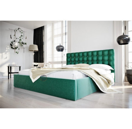 Postel LOFT - 200x200, Rošt v kovovém rámu s písty