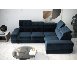 Rohová sedací souprava ROYAL II 280×210 - modrá , pravá