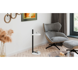 Pomocný stolek Claro kulatý průměr 30 cm - různé barvy na výběr - Bílý Mat, Černý Mat