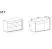Komoda MEDIOLAN M7 Natural Hikora