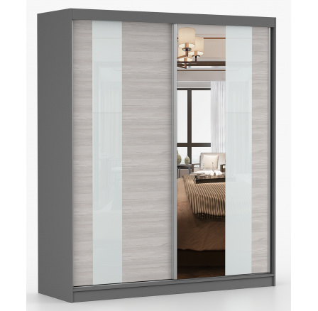 Šatní skříň MULTI 32 - 183 cm, Šedá/Kathult