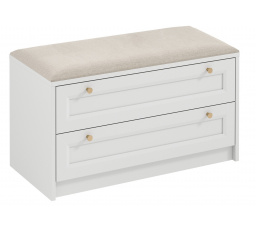 Taburet REL LWK, Bílá/Zlatá