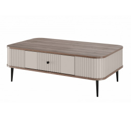 Konferenční stolek Vesper, kašmír / ořech / černé nohy