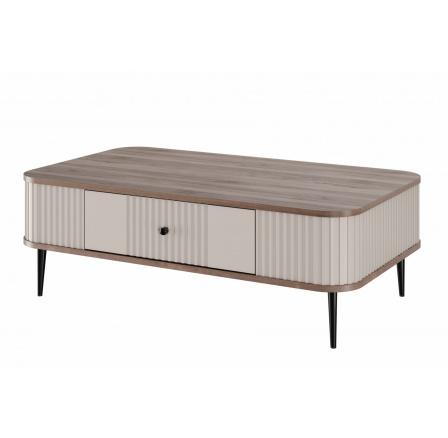 Konferenční stolek Vesper, kašmír / ořech / černé nohy