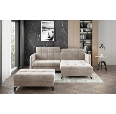 Rohová sedací souprava LORELLE + Taburet Paros 02 110x200 Pravý 1