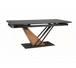 Jídelní stůl GENESIS 180, Efekt černého mramoru/Jasan/Černý mat